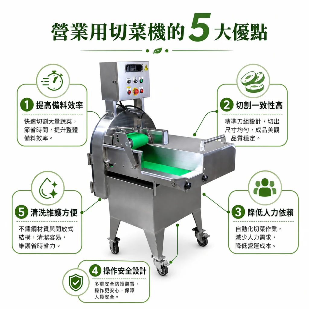營業用切菜機的5大優點：提升廚房作業效率的關鍵利器